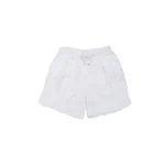 Linen Drawstring Cuffed Shorts - Image 2