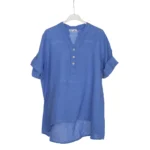 Mika Firenza Linen Button-Neck Blouse - Image 2