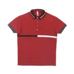 Tommy Hilfiger Stripe Collar Polo Shirt - Image 2