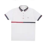 Tommy Hilfiger Stripe Collar Polo Shirt - Image 3