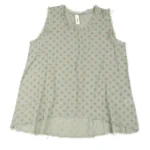 Gioya Polka Dot Raw-Edge Tank Top