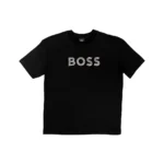 Boss Textured Logo Print T-Shirt - Image 2