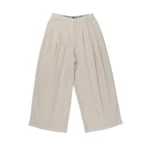 Gioya Pleated Wide-Leg Cropped Trousers