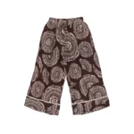 Gioya Patterned Drawstring Wide-Leg Pants