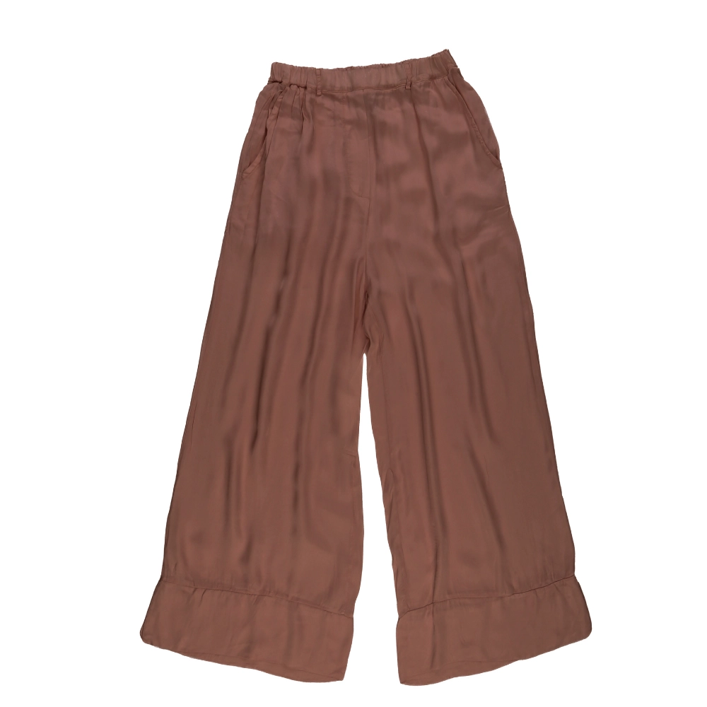 P12667-PANT-GIOYA-Brown-1 Gioya Satin Wide-Leg Cropped Trousers - Image 1