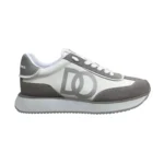 Dolce & Gabbana Retro Suede & Leather DG Logo Sneakers Grey White