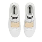 Dolce & Gabbana Portofino Leather Gold Metallic Plate White - Image 3