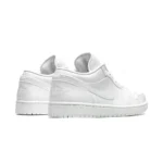 Air Jordan 1 Low Triple White Tumbled Leather - Image 2
