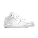 Air Jordan 1 Low Triple White Tumbled Leather - Image 3