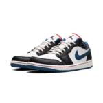 Air Jordan 1 Low Craft / Stitch Black Blue White - Image 2