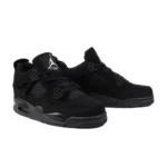 Air Jordan 4 Retro 'Black Cat' - Triple Black Nubuck - Image 2