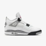 Air Jordan 4 Retro 'White Cement' / 'Tech White' - White / Speckled Grey