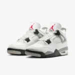 Air Jordan 4 Retro 'White Cement' / 'Tech White' - White / Speckled Grey - Image 2