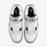 Air Jordan 4 Retro 'White Cement' / 'Tech White' - White / Speckled Grey - Image 3