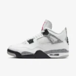Air Jordan 4 Retro 'White Cement' / 'Tech White' - White / Speckled Grey - Image 6