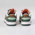 Nike SB Dunk Low Pro Dark Green Orange Suede - Image 4