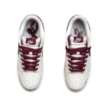 Nike Dunk Low Supreme Balenciaga Custom White Maroon - Image 3