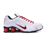 Nike Shox R4 White Metallic Silver Comet Red