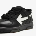 Off-White Out Of Office 'OOO' Low-Top Sneakers - Triple Black / White Arrow - Image 3