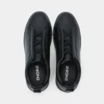 Zegna Triple Stitch Grain Leather Low-Top Sneakers - Triple Black - Image 4