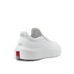 Prada Downtown Leather & Mesh Platform Slip-On White - Image 2