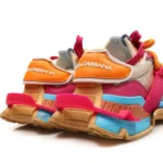 Dolce & Gabbana Multi-Color Technical Statement Sneakers - Pink / Orange / Mint - Image 4