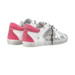 Golden Goose Superstar White & Silver Glitter Leopard Laces - Image 3