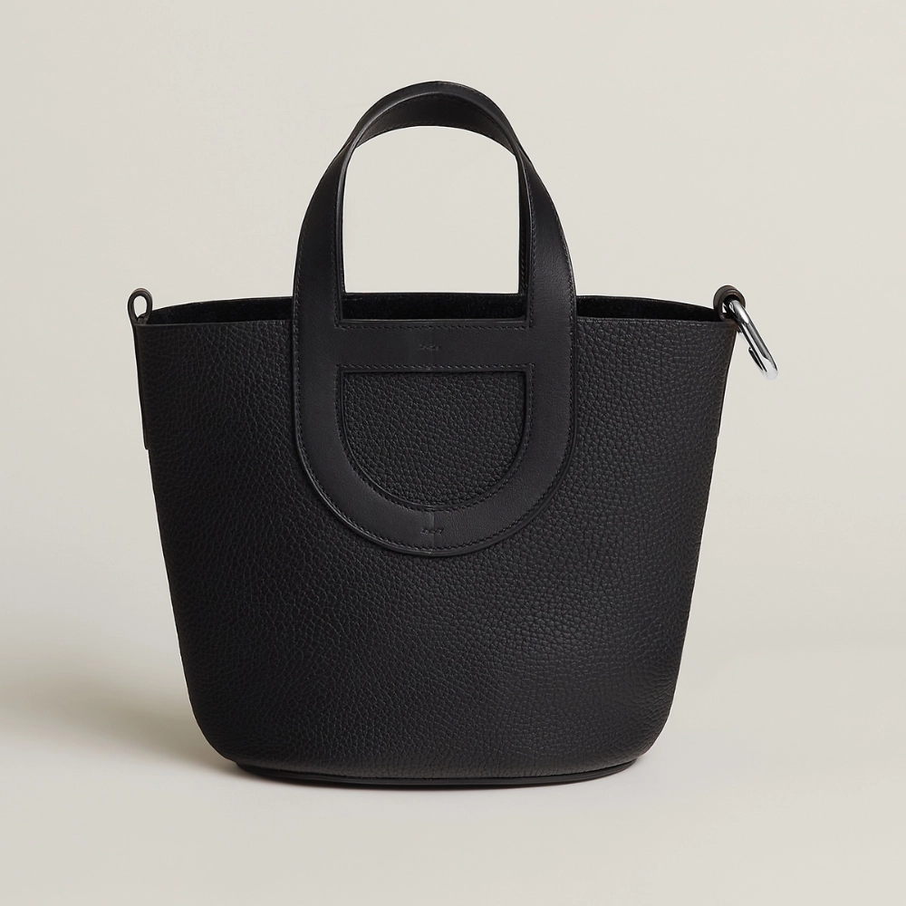 036-BAG-HERMES-1 In-the-Loop 18 Leather Bucket Bag - Image 1