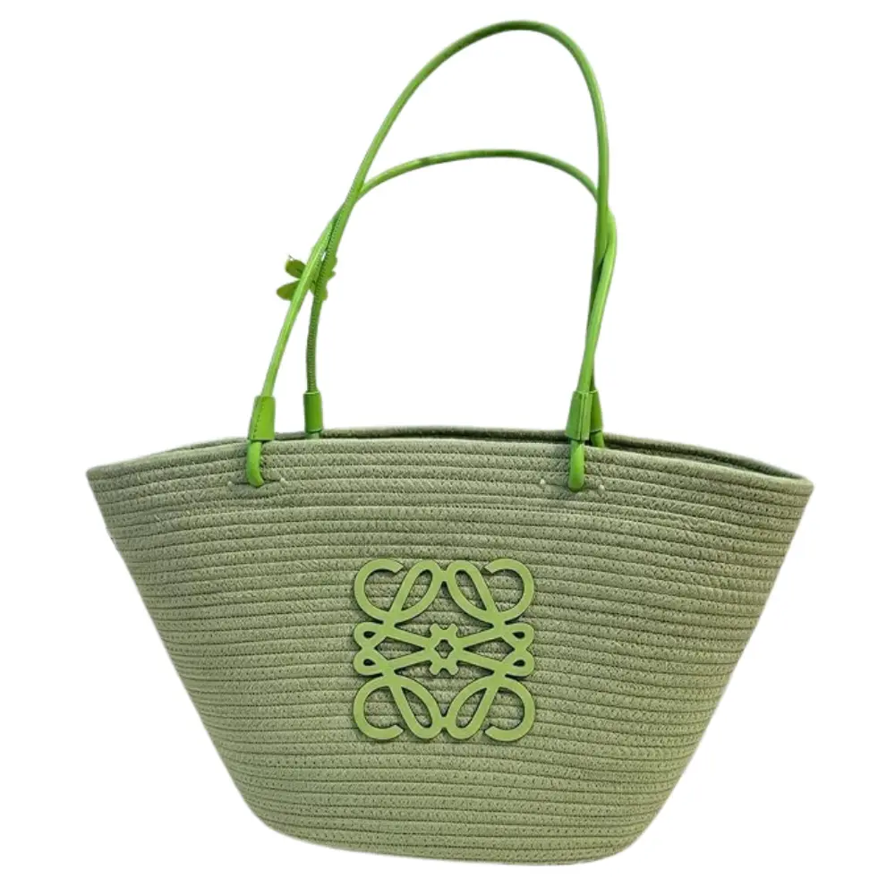 K01-BAG-Green-1 Loewe Eclipse basket Bag - Image 1